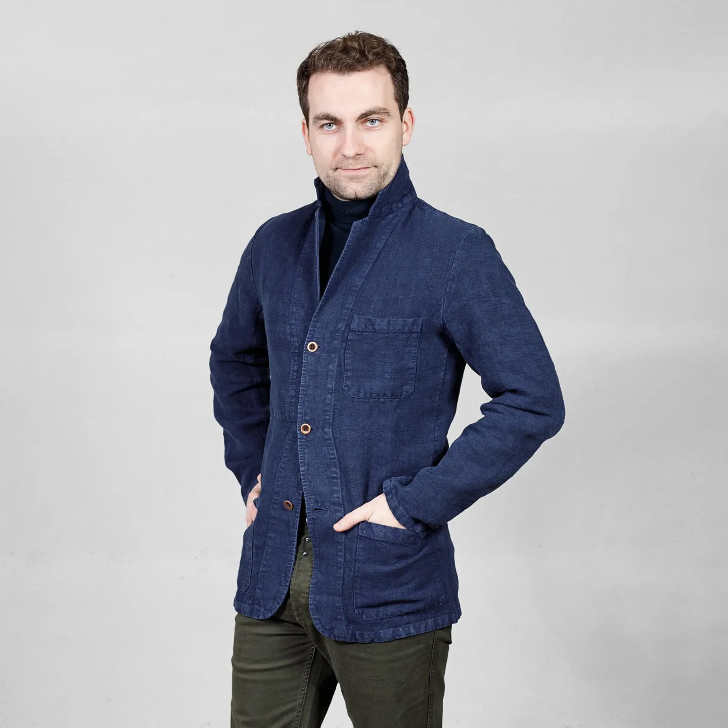 Workwear Blazer in Heavy Linen fabric 2L/24 Vétra