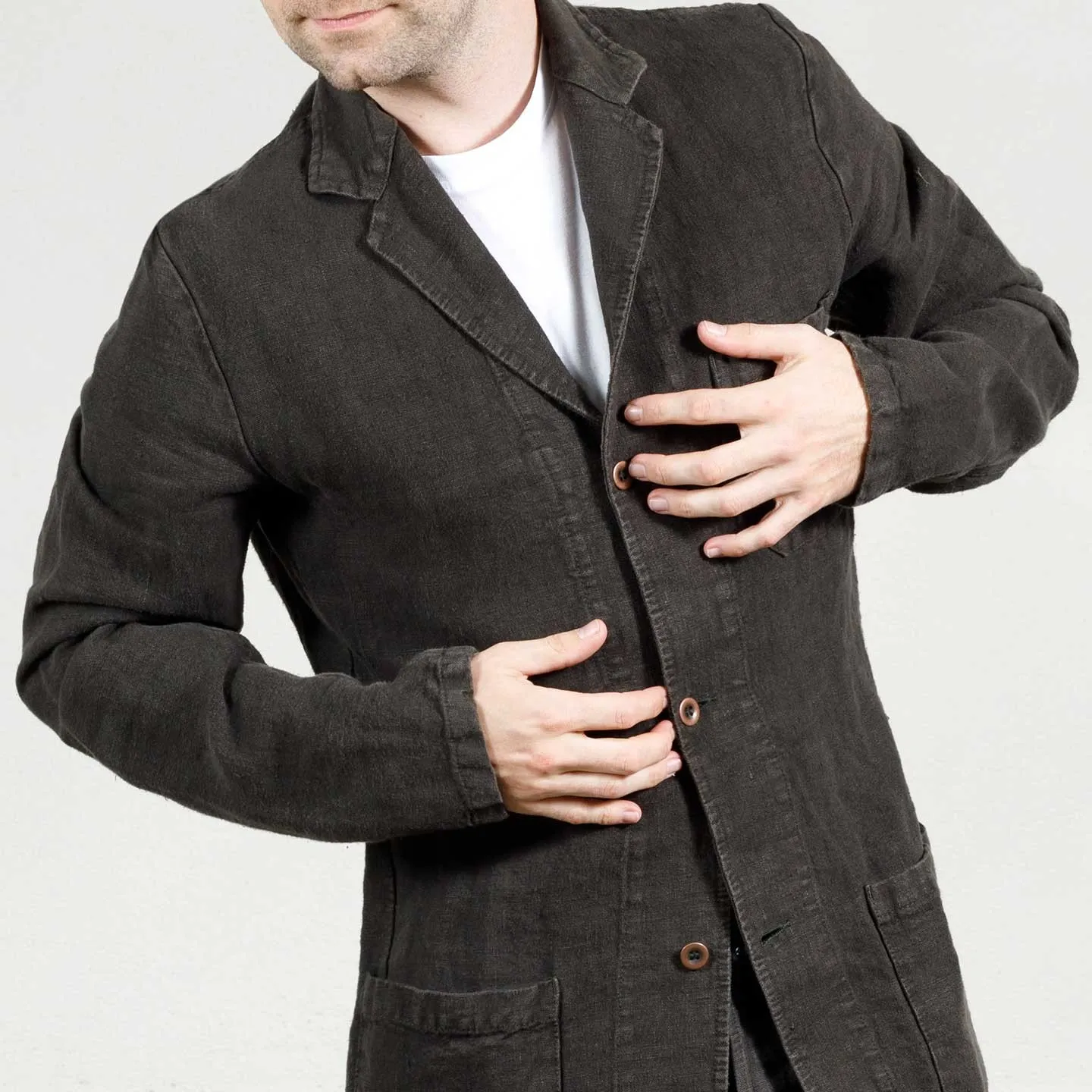 Workwear Blazer in Heavy Linen fabric 2L/24 Vétra