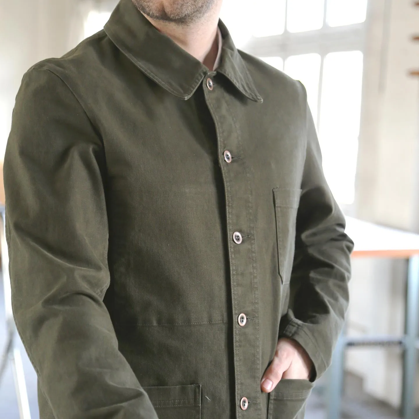 Veste workwear à tissu sergé brossé 2A/5C Vétra